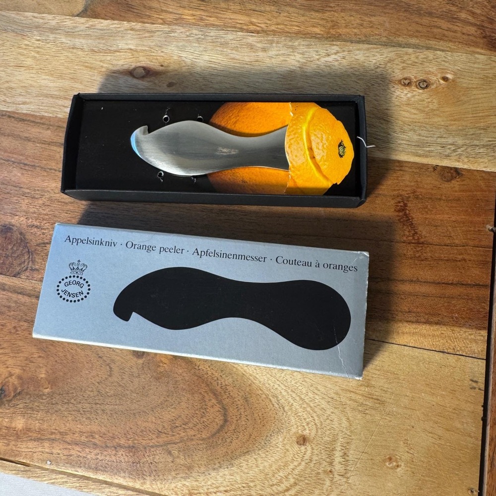 Georg Jensen Orange Peeler Silver Stainless Steel Danish Design Vintage Rare